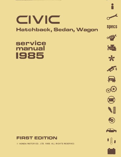 1985 Honda Civic Factory Shop Service Manual