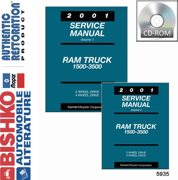 2001 Dodge DR Ram 1500/2500/3500 Truck Factory Shop Service Manual