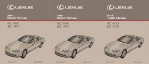 1994 Lexus SC 400 SC 300 Factory Shop Service Manual