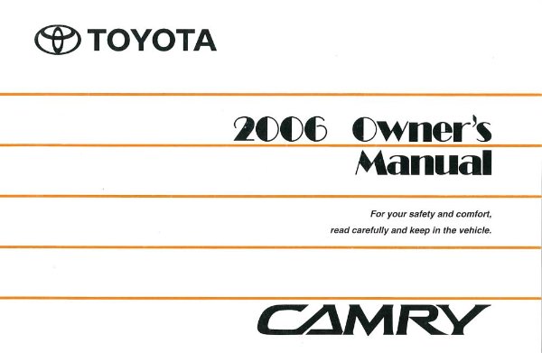2006 Toyota Camry Owner's Manual