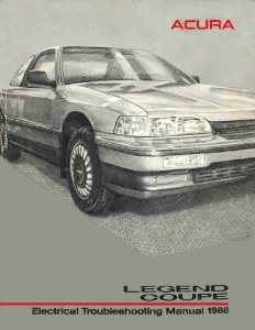1988 Acura Legend Coupe Factory Shop Service Manual