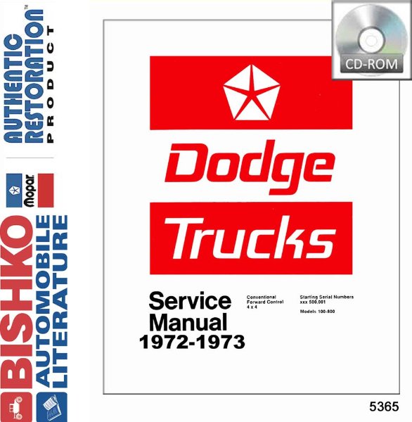 1972–1973 Dodge Light Duty, Medium Duty Truck Factory Shop Service Manual