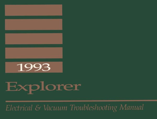 1993 Ford Truck Explorer Wiring Diagrams Manual