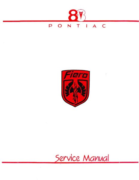 1988 Pontiac Fiero Factory Shop Service Manual