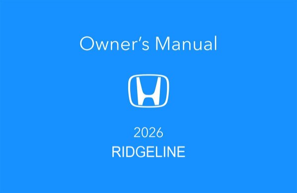 2026 Honda Ridgeline Owners Manual User Guide