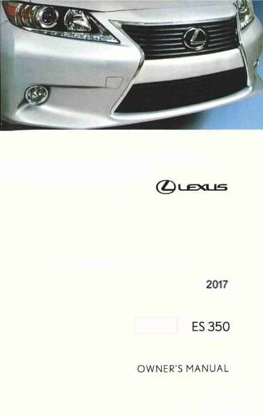 2017 Lexus ES 350 Owner's Manual