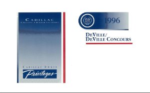 1996 Cadillac DeVille / DeVille Consours Owner's Manual
