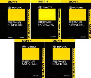 2011 Toyota Corolla Matrix Factory Shop Service Manual