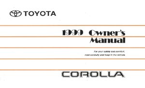 1999 Toyota Corolla Owner's Manual
