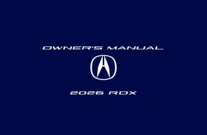 2026 Acura RDX Owner's Manual