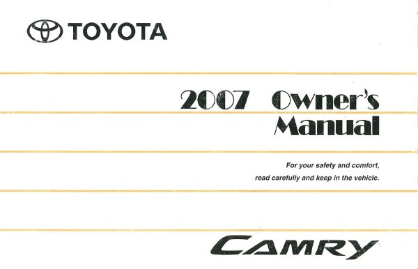 2007 Toyota Camry Owner's Manual