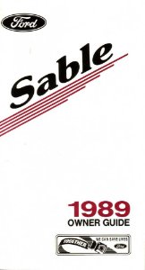 1989 Mercury Sable Owner's Manual