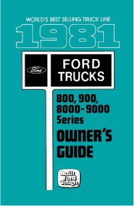 1981 Ford Heavy Duty Truck Owner's Manual