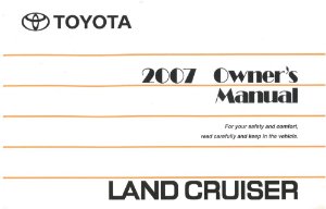 2007 Toyota Land Cruiser Owner's Manual