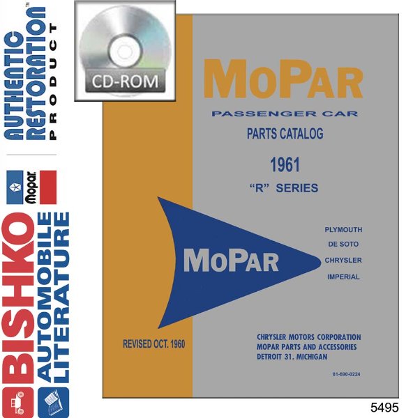 1961 Mopar Chrysler Desoto Plymouth Part Numbers Book PDF List Guide Interchange