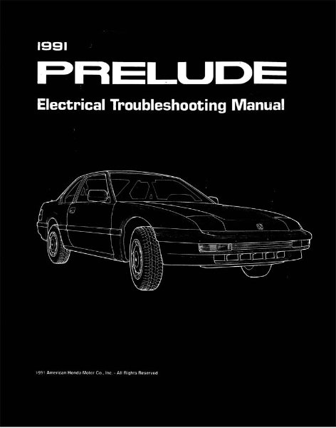 1991 Honda Prelude Factory Shop Service Manual
