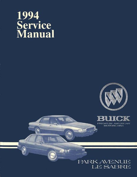 1994 Buick Le Sabre, Park Avenue Factory Shop Service Manual