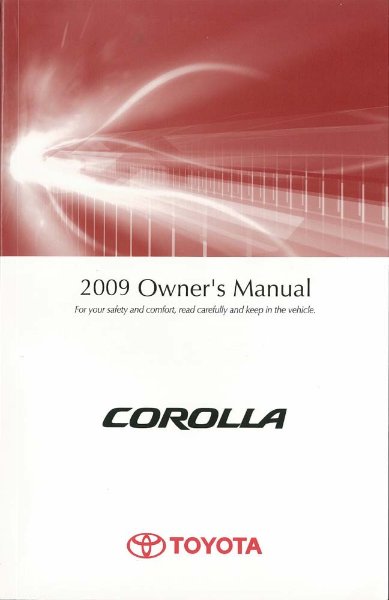 2009 Toyota Corolla Owner's Manual