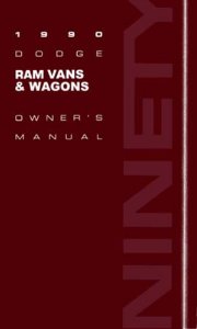 1990 Dodge Ram Van Owner's Manual