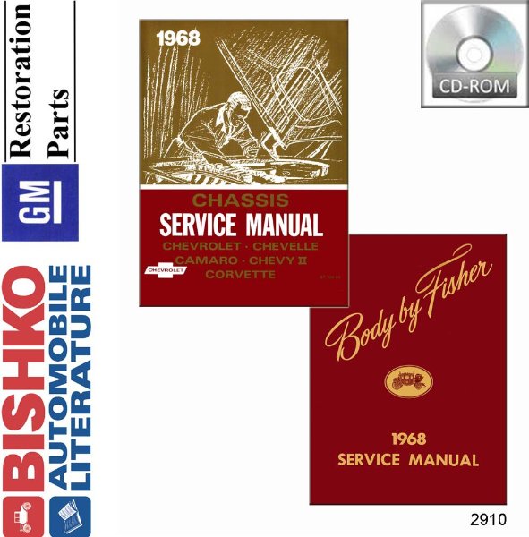 1968 Chevrolet All Models Fisher Body Factory Shop Service Manual