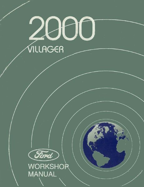 2000 Ford Villager Factory Shop Service Manual