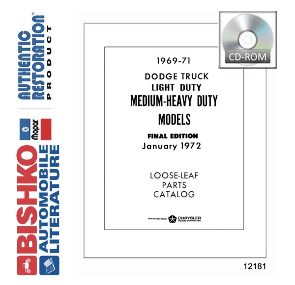 1969 1970 1971 Dodge Light Duty Truck Parts Numbers List Guide PDF Interchange