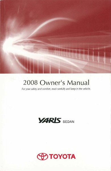 2008 Toyota Yaris Sedan Owner's Manual
