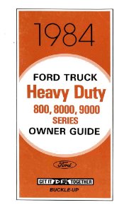 1984 Ford Heavy Duty Truck Owner's Manual