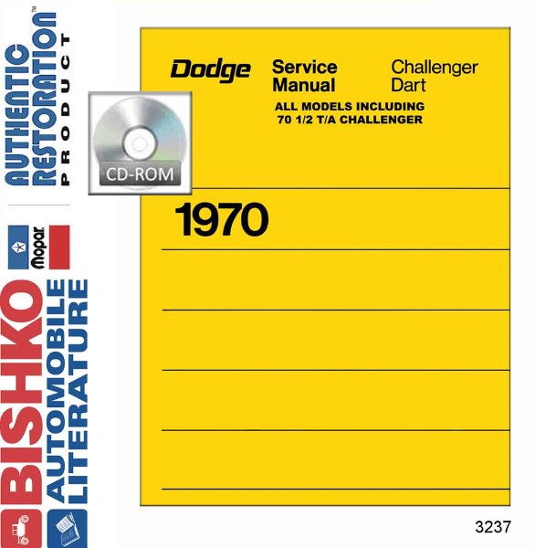 1970 Dodge Challenger, Dart Factory Shop Service Manual