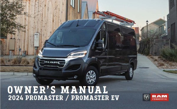 2024 Dodge Promaster and EV Owner's Manual