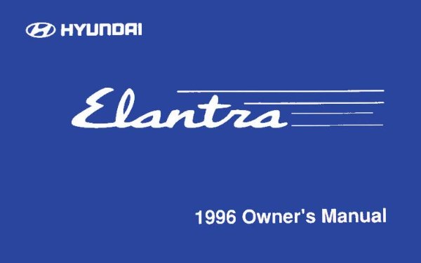 1996 Hyundai Elantra Owner's Manual
