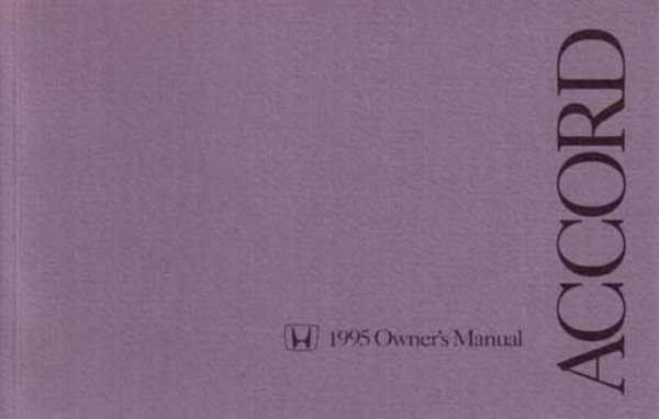 1995 Honda Accord Wagon Owner's Manual