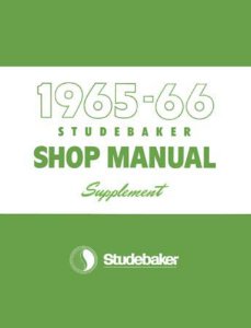 1965–1966 Studebaker ALL MODELS - SUPP, -64 Factory Shop Service Manual