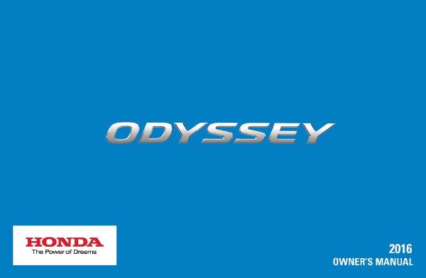 2016 Honda Odyssey Owner's Manual