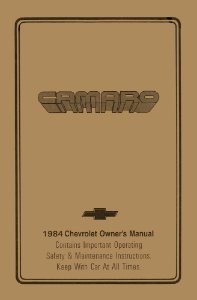 1984 Chevrolet Camaro Owner's Manual