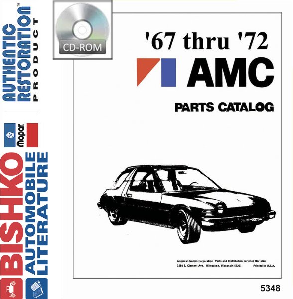 1967 1969 1970 1971 1972 AMC Part Numbers Book PDF List Guide Interchange Drawing