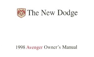 1998 Dodge Avenger Owner's Manual