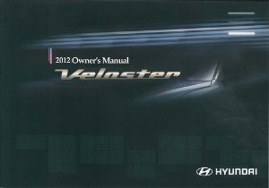 2012 Hyundai Veloster Owner's Manual