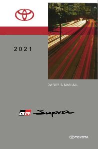 2021 Toyota SUPRA Owner's Manual