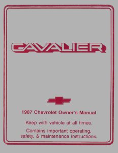 1987 Chevrolet Cavalier Owner's Manual