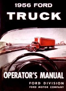 1956 Ford Truck All Models Owner's Manual