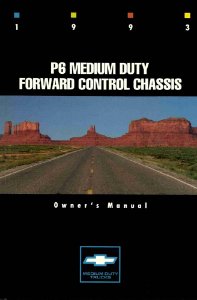 1993 Chevrolet P6 Medium Duty Forward Control Owner's Manual