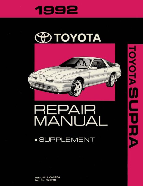 1992 Toyota Supra Factory Shop Service Manual