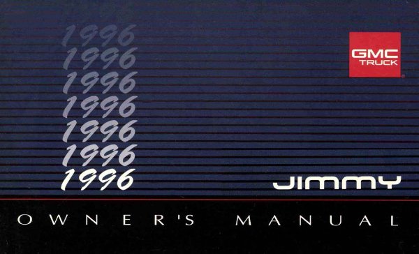 1996 GMC Jimmy Owner's Manual