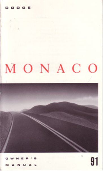 1991 Dodge Monaco Owner's Manual