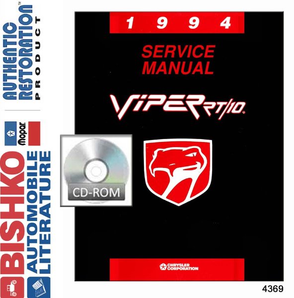 1994 Dodge Viper RT/10 Factory Shop Service Manual