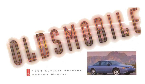1994 Oldsmobile Cutlass Supreme Owner's Manual
