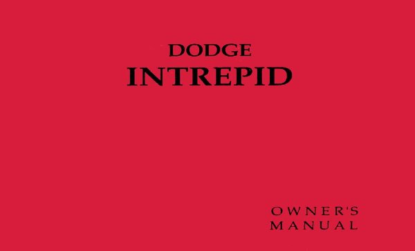 1992 Dodge Intrepid Owner's Manual