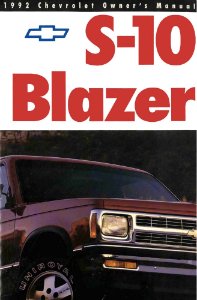 1992 Chevrolet S-10 Blazer Owner's Manual