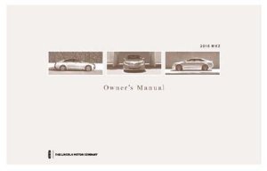 2016 Lincoln MKZ Owner's Manual